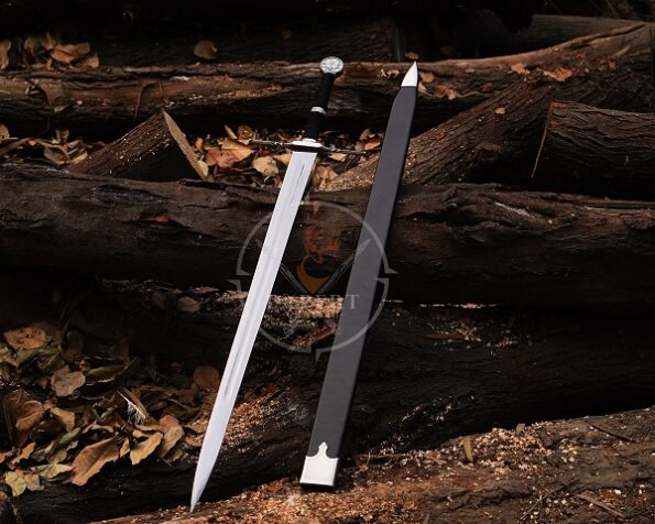 Medieval Battle Ready Sword With Scabbard